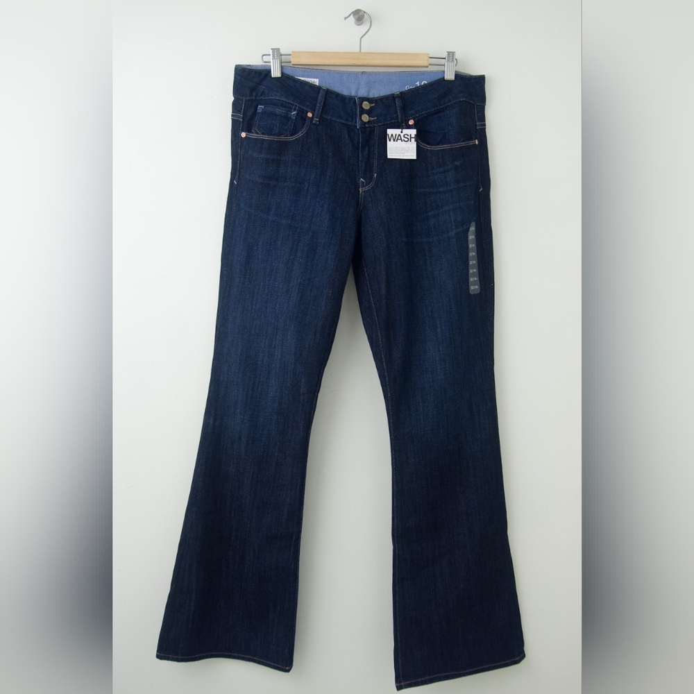 Gap 1969 Perfect Boot Mid-Rise Jeans Size 30 / 10 P Petite Dark wash